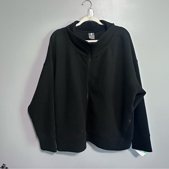 Calia Women’s  Black Quilted Full Zip Fleece Jacket Size 2X New - Picture 1 of 8